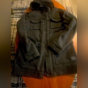Empyre Charcoal Hooded Military Jacket